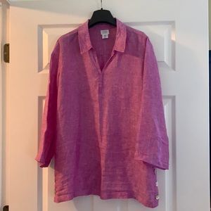 Medium pink linen tunic